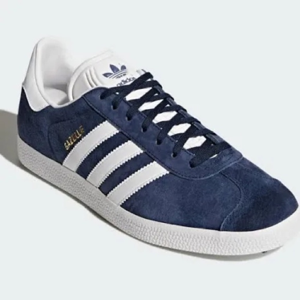 Adidas Gazelle Navy Sneakers, Size 8